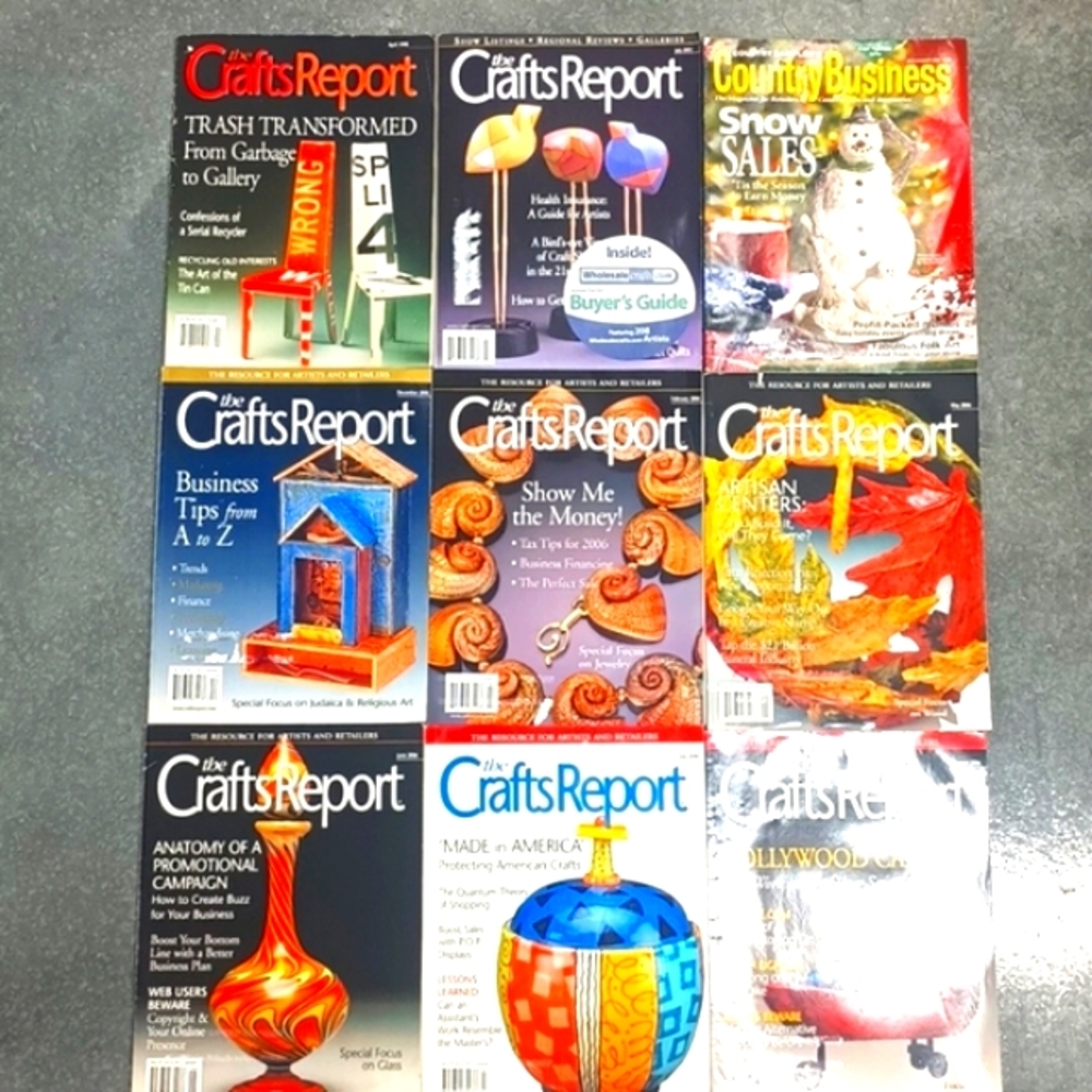 Vintage The Crafts Report Magazine Bundle of 8 + Bonus